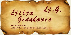 Ljilja Gidaković vizit kartica
